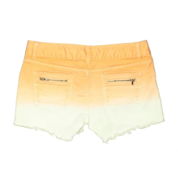 American Rag Orange and Cream Jean Shorts - Picture 2 of 4